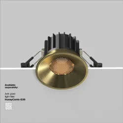 Встраиваемый светильник Раунд / Round 12 Вт 3000 К 50° (Латунь) DL058-12W3K-BS