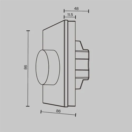 Роторная панель управления RF двухканальное 12-48VDC MIX (Черный) - фото 4