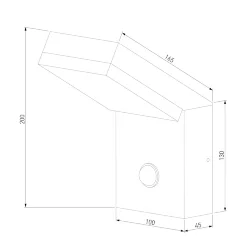 Уличный настенный светодиодный светильник Sensor IP54 с датчиком движения 1541 TECHNO LED серый (053947)