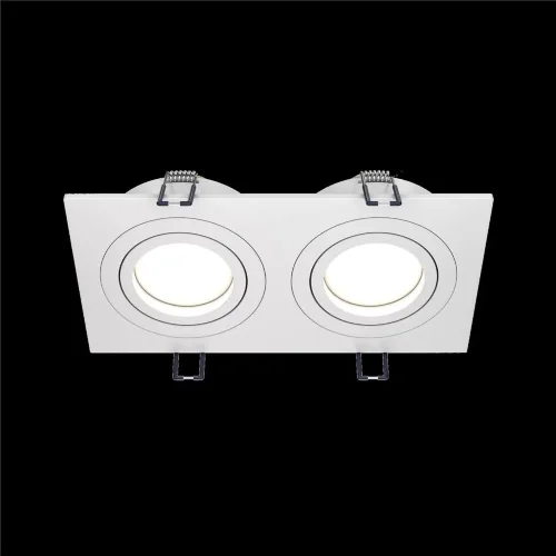 Встраиваемый светильник Atom GU10 2x10Вт (Белый) - фото 4