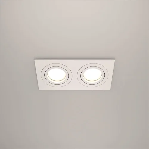 Встраиваемый светильник Atom GU10 2x10Вт (Белый) - фото 6