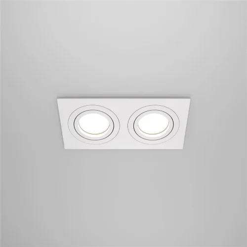 Встраиваемый светильник Atom GU10 2x10Вт (Белый) - фото 12