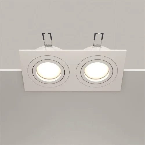 Встраиваемый светильник Atom GU10 2x10Вт (Белый) - фото 7