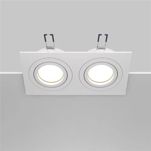 Встраиваемый светильник Atom GU10 2x10Вт (Белый) - фото 13