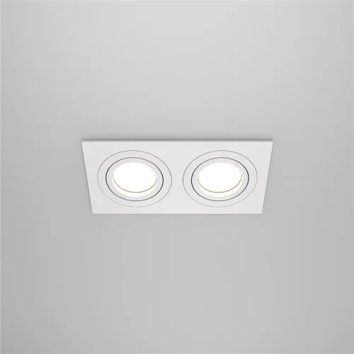 Встраиваемый светильник Атом / Atom 2*GU10 10 Вт (Белый) DL024-2-02W - фото 13