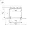 Профиль PLS-LOCK-Н25-FM-2000 WHITE (Arlight, Алюминий) 033134 - фото 3