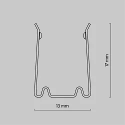 Гибкий профиль для гибкого неона 17x12 мм (алюминий, 2x0,5м) (Белый)