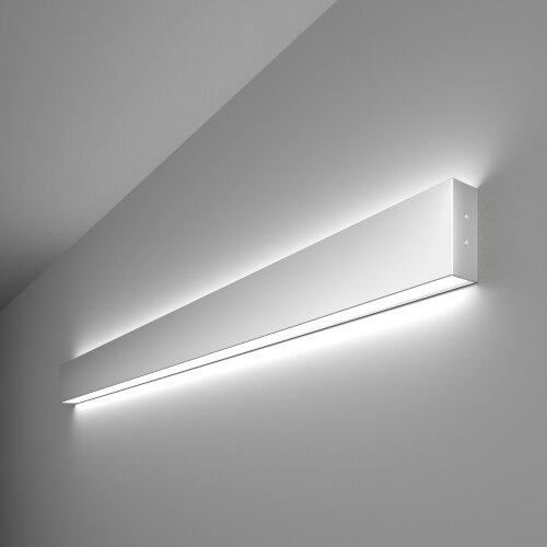 Линейный светодиодный накладной двусторонний светильник 103см 40Вт 6500K матовое серебро - фото 1