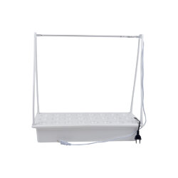 ULT-P44N-10W-SPLE IP65 AQUA WHITE Набор для гидропоники Минисад AQUA, светильник для растений светодиодный с подставкой и компрессором, Спектр для фотосинтеза, Белый, TM ФитоЛето