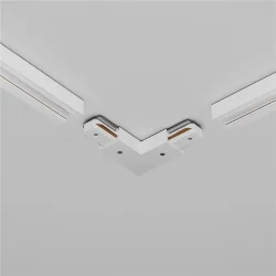 Угловой коннектор питания с вводом питания Unity белый (Белый)