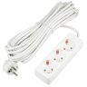 S-GCU3-7 WHITE Удлинитель серии Ultra, шнур 7м., 3 гнезда, 16A, с-з, Белый, TM Uniel - фото 1