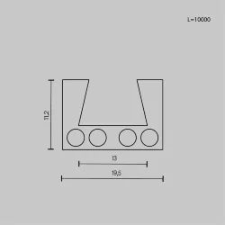 Шинопровод 10м Elasity черный (Черный)