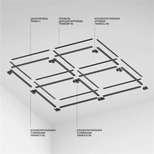 Шинопровод 10м Elasity черный (Черный) - фото 2