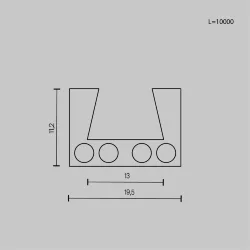 Шинопровод 10м Elasity черный (Черный)