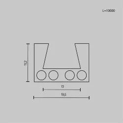 Шинопровод 10м Elasity черный (Черный) TRX160-1110B