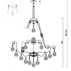 Люстра Freya FR1002PL-06WG (Белый с Золотом)