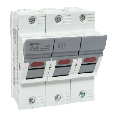 Предохранитель-разъединитель DF 14х51 3п (тип ПВЦ) EKF df143-e - фото