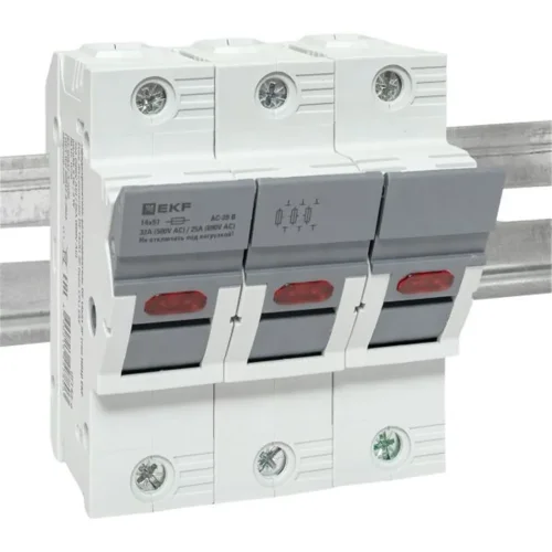 Предохранитель-разъединитель DF 14х51 3п (тип ПВЦ) EKF df143-e - фото 2