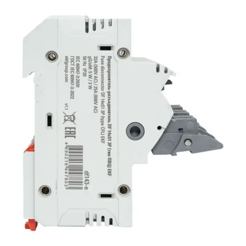 Предохранитель-разъединитель DF 14х51 3п (тип ПВЦ) EKF df143-e - фото 7