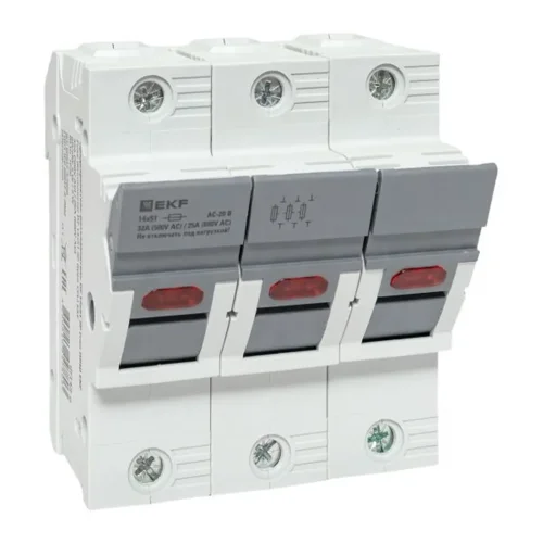Предохранитель-разъединитель DF 14х51 3п (тип ПВЦ) EKF df143-e - фото