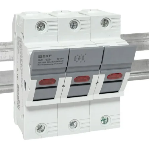 Предохранитель-разъединитель DF 14х51 3п (тип ПВЦ) EKF df143-e - фото 2