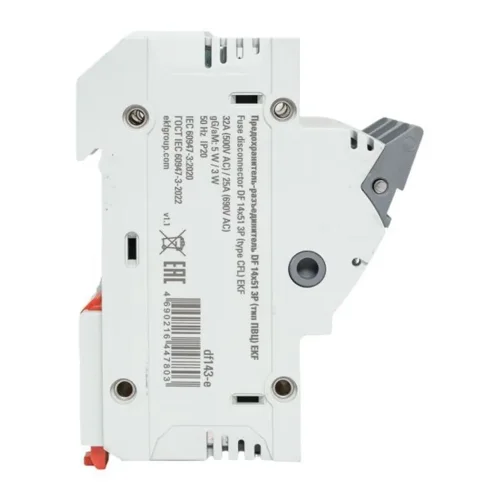 Предохранитель-разъединитель DF 14х51 3п (тип ПВЦ) EKF df143-e - фото 6