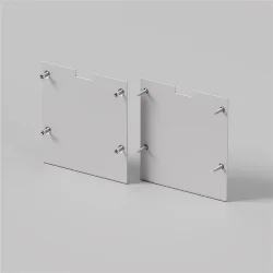 Комплект заглушек (для профиля 50×50) 2 шт., ALM-5050-S-EC 642046 (Серебро)