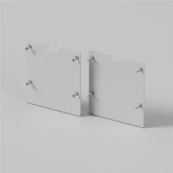 Комплект заглушек (для профиля 50x50) 2 шт., ALM-5050-S-EC 642046 (Серебро) 642046