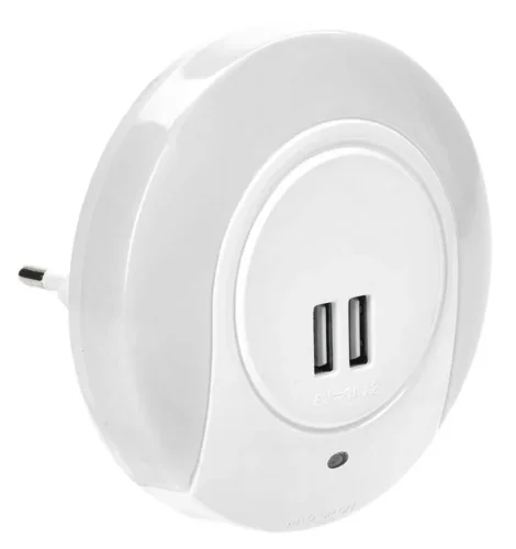 Светильник-ночник 001 круг USB датчик освещения 220В IEK LDNN5-001-SQ-P-00-S-K01 - фото