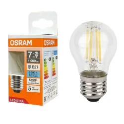 Лампа светодиодная филаментная 7W/6500K (=100W) E27 | Шарик | LED Star 5Y FILAMENT | - OSRAM
