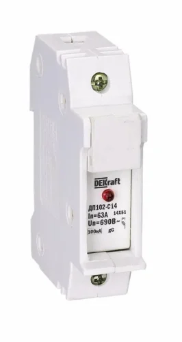 Держатель предохранительного типа C10 ДП102-С10-1Р DEKraft 21383DEK - фото