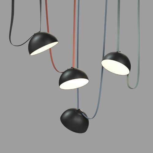 DK5662-BK Cветильник для трека-ремня Belty Smart, серия Flow со светодиодом, D300*H171мм, 48V DC, 28W, RA90, 120°, 3000-5700K, IP20, черный, алюминий. Фото 3