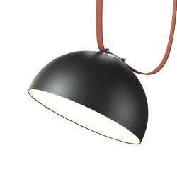 Cветильник для трека-ремня Belty Smart, серия Flow со светодиодом, D300*H171мм, 48V DC, 28W, RA90, 120°, 3000-5700K, IP20, черный, алюминий, Denkirs DK5662-BK