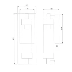 Светильник садово-парковый Pipe D 35151/D чёрный (058261)