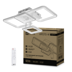 Светильник светодиодный ELEGANT ARISTO-W 90Вт 230В 3000-6500K 535х370х150мм пульт ДУ белый IN HOME