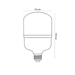 LED-M80-40W-NW-E27-FR-S Лампа светодиодная, Матовая, Серия Simple, Белый свет 4000K, Картон.