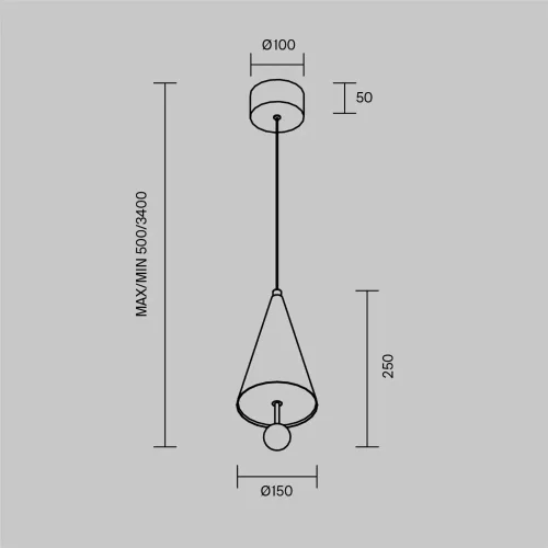 Подвесной светильник Колокол / Bell 3000К 11Вт (Черный) MOD534PL-L11B3K - фото 8