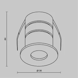 Потолочный светильник Залив / Cove 4000K 2Вт IP 65 (Черный) O511DL-L2B4K