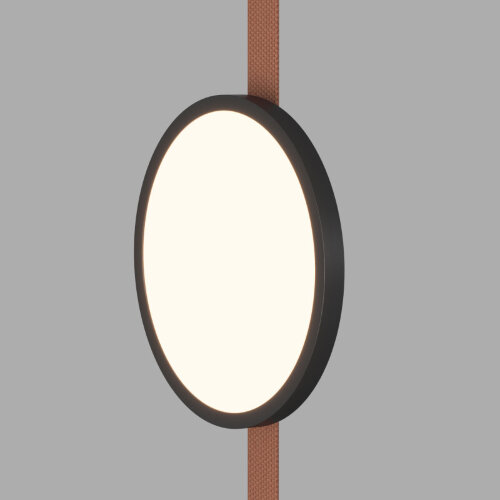 DK5567-BK Cветильник для трека-ремня Belty, серия Flow, со светодиодом, D168*H29.5мм, 48V DC, 10W, RA90, 120°, 3000K, IP20, черный, алюминий.