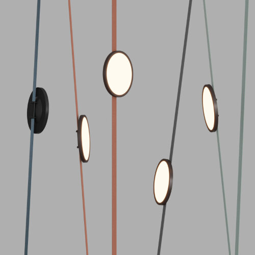 DK5567-BK Cветильник для трека-ремня Belty, серия Flow, со светодиодом, D168*H29.5мм, 48V DC, 10W, RA90, 120°, 3000K, IP20, черный, алюминий. Фото 2