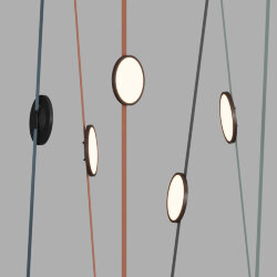 Cветильник для трека-ремня Belty, серия Flow, со светодиодом, D168*H29.5мм, 48V DC, 10W, RA90, 120°, 3000K, IP20, черный, алюминий, Denkirs DK5567-BK