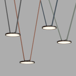 Cветильник для трека-ремня Belty, серия Flow, со светодиодом, D168*H29.5мм, 48V DC, 10W, RA90, 120°, 3000K, IP20, черный, алюминий, Denkirs DK5567-BK