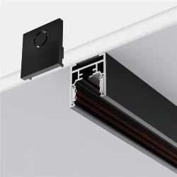 Заглушки для накладного низкопрофильного шинопровода Exility 2шт. (Черный)