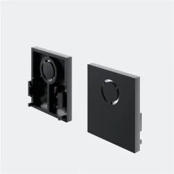 Заглушки для накладного низкопрофильного шинопровода Exility 2шт. (Черный)