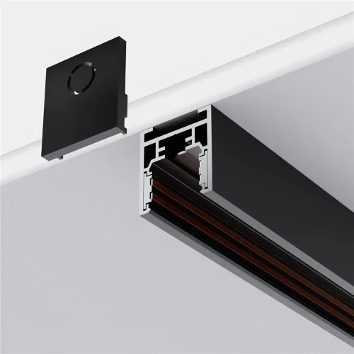 Заглушки для накладного низкопрофильного шинопровода Exility 2шт. (Черный) - фото 4