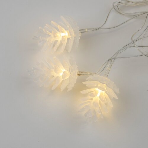 ULD-S0500-050-DTA WARM WHITE IP20 PINE CONES Гирлянда светодиодная Шишки, 5м, 50 светодиодов, Теплый белый свет, Провод прозрачный - фото 3