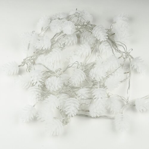ULD-S0500-050-DTA WARM WHITE IP20 PINE CONES Гирлянда светодиодная Шишки, 5м, 50 светодиодов, Теплый белый свет, Провод прозрачный - фото 4