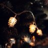 ULD-S0500-050-DTA WARM WHITE IP20 PINE CONES Гирлянда светодиодная Шишки, 5м, 50 светодиодов, Теплый белый свет, Провод прозрачный - фото 7