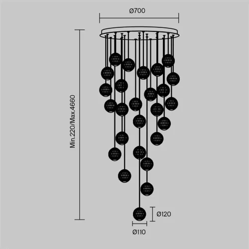 Подвесной светильник Sapphire 3000К 140Вт (Латунь) - фото 6