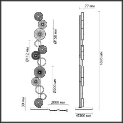 Торшер «ODEON LIGHT EXCLUSIVE» 5412/68FL, серия: CARAMELLA